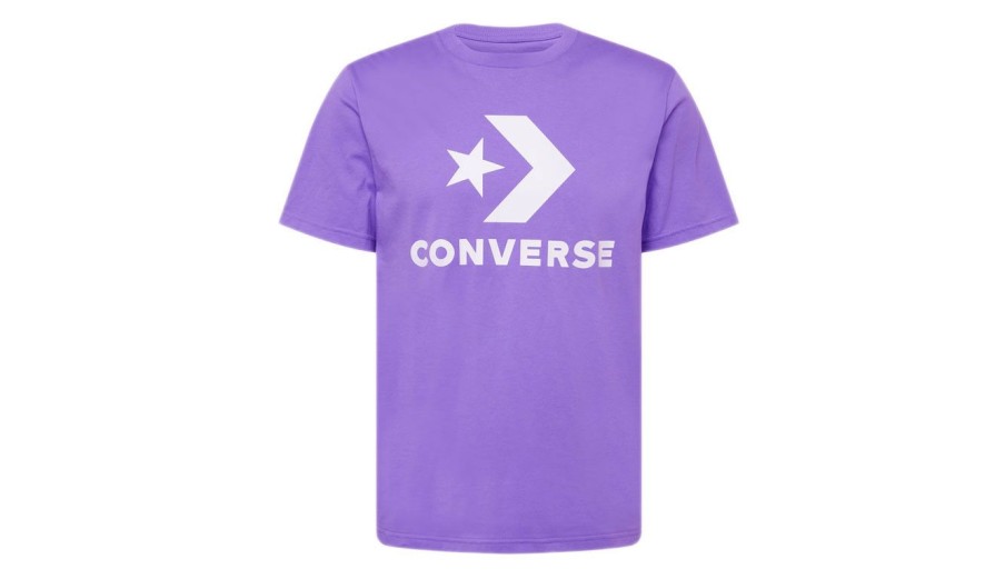 Clothing * | Converse Star Chevron Tee Online Sales Purple