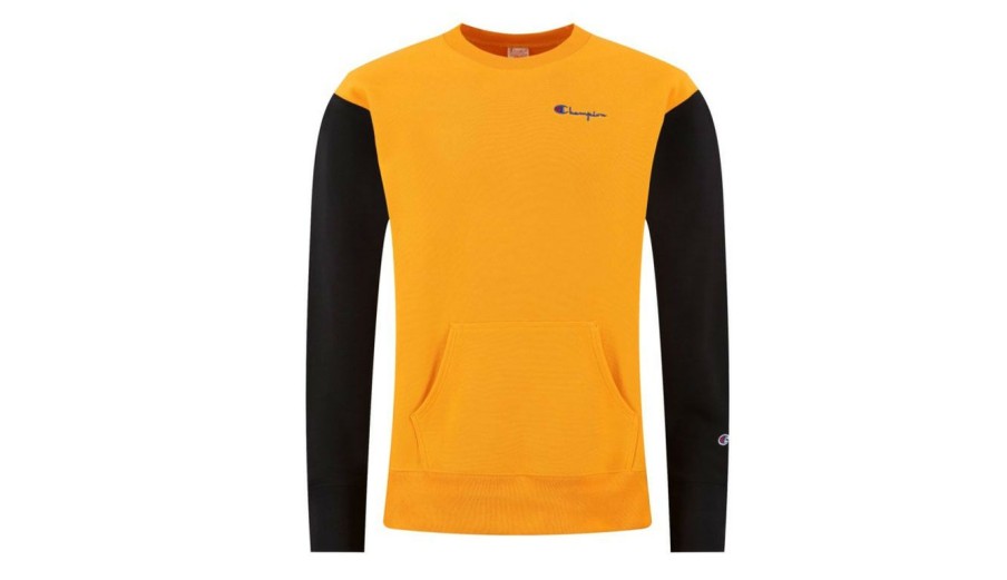 Clothing * | Champion Premium Crewneck Sweatshirt Online Orange