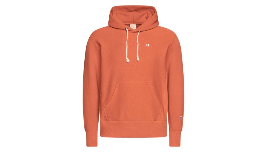 Clothing * | Champion Reverse Weave Hooded Sweatshirt Best Sale Orange