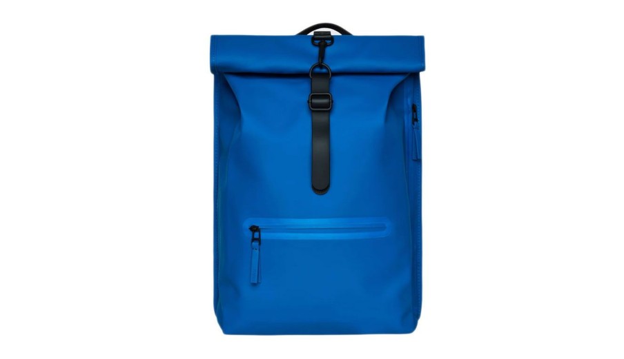 Bags * | Rains Rolltop Rucksack Waves Best-Selling Blue