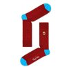 Clothing * | Happy Socks Ribbed Embroidery Alien Sock New Threads Burgundy