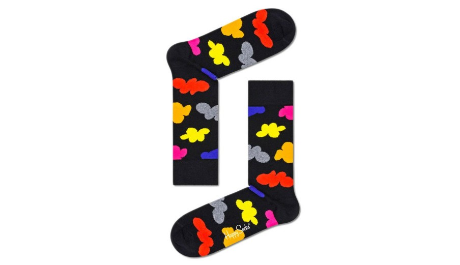 Clothing * | Happy Socks Cloudy Sock Crazy Deals Black