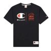 Clothing * | Champion X Stranger Things Men S T-Shirt Original Black