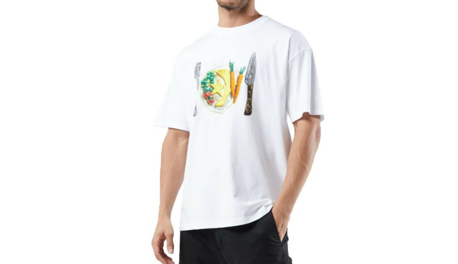 Clothing * | Converse For Dinner Tee Discount Sale White