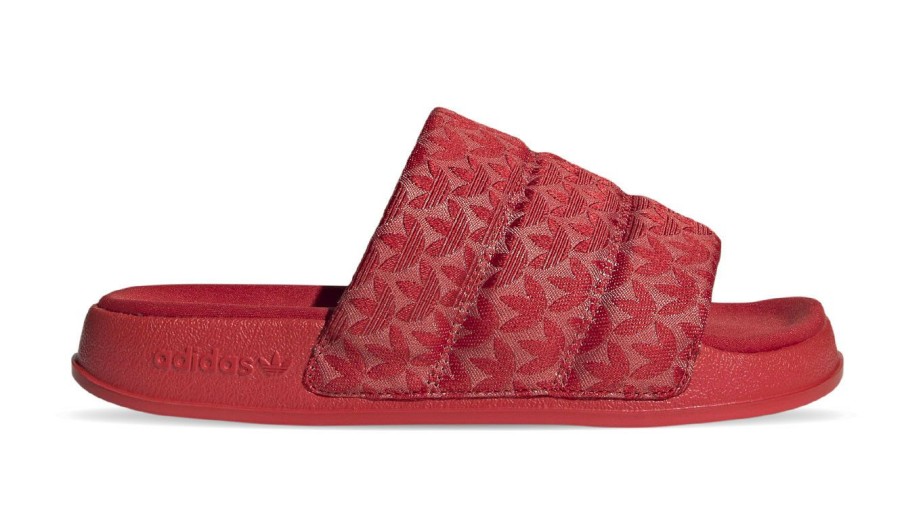 Men * | Adidas Adilette Essential Adidas Originals Exquisite Gifts Red