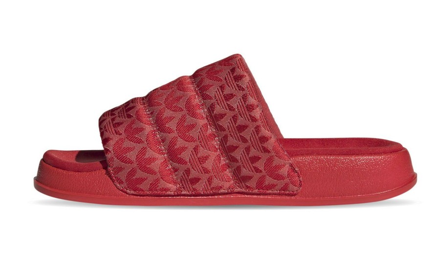 Men * | Adidas Adilette Essential Adidas Originals Exquisite Gifts Red