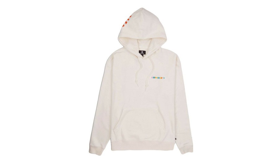 Clothing * | Converse Much Love Graphic Hoodie Egret Closeout Sale White