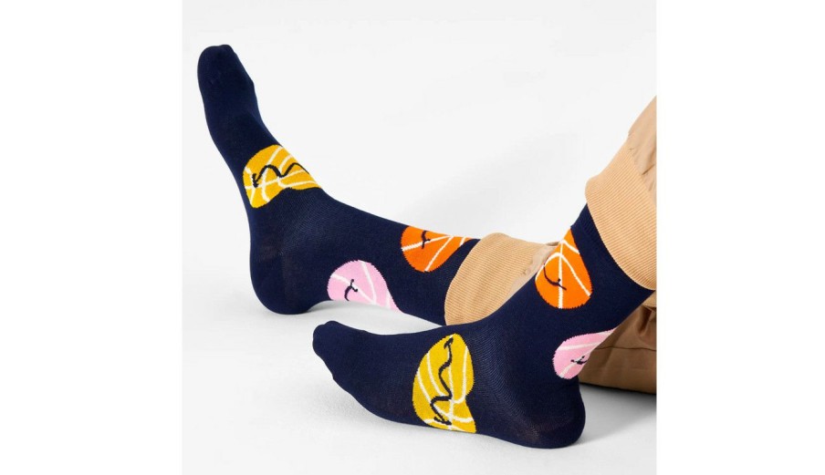 Clothing * | Happy Socks Balls Sock Bestsellers Black