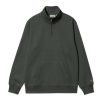 Clothing * | Carhartt Wip Chase Neck Zip Sweat Jura Premium Green