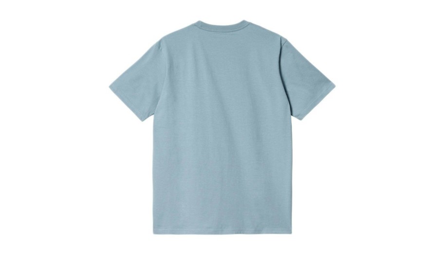 Clothing * | Carhartt Wip S/S Pocket T-Shirt Misty Sky Hot Selling Blue