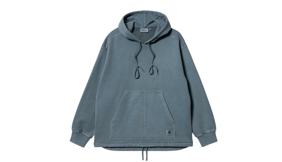 Clothing * | Carhartt Wip Hooded Arling Sweatshirt Storm Exquisite Gifts Blue