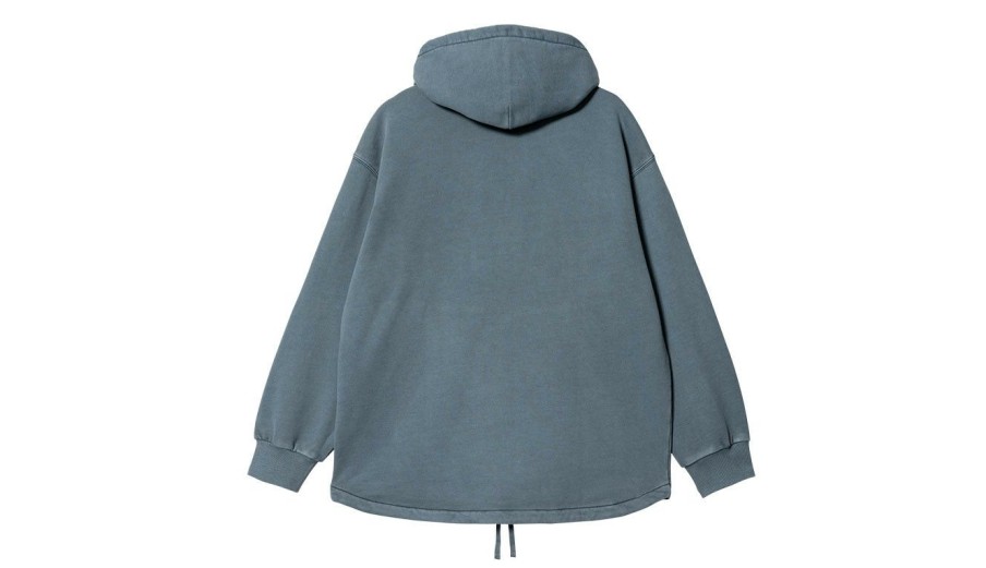 Clothing * | Carhartt Wip Hooded Arling Sweatshirt Storm Exquisite Gifts Blue