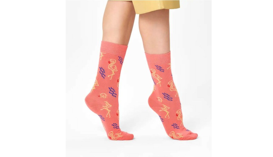 Clothing * | Happy Socks Flamingo Sock Discount Orange