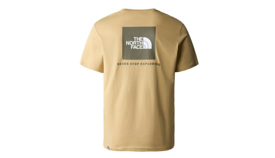 Clothing * | The North Face M S/S Red Box Tee Promotion Light Brown