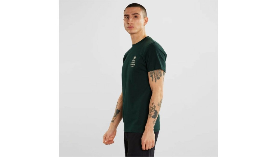 Clothing * | Dedicated T-Shirt Stockholm Good Coffee Dark Featured Green