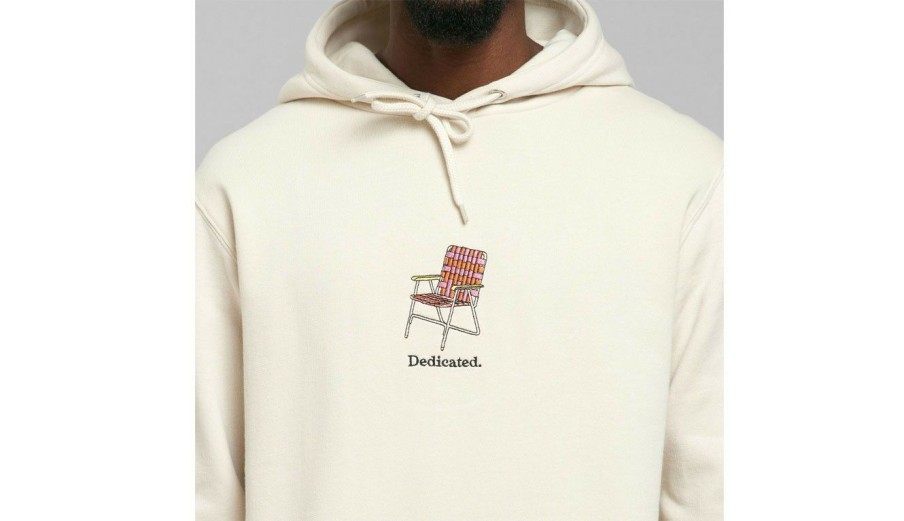 Clothing * | Dedicated Hoodie Falun Lawn Chair Oat Classical White