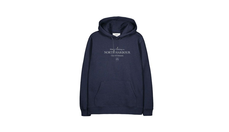 Clothing * | Makia District Hooded Sweatshirt M Online Discount Blue