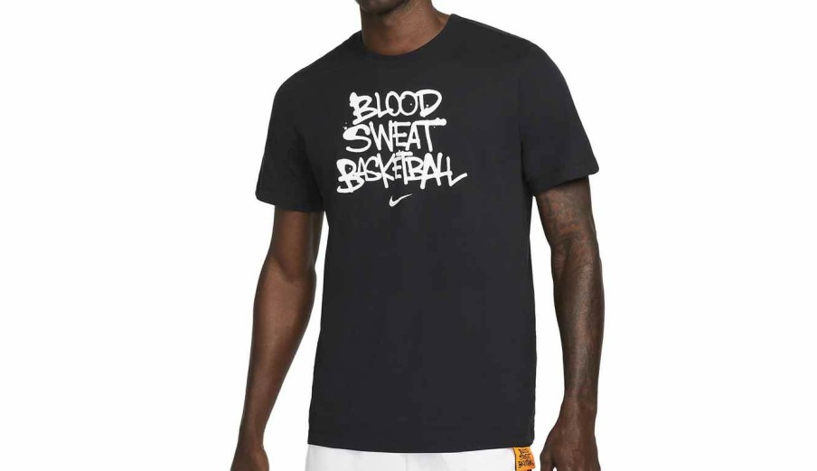 Clothing * | Nike Dri-Fit "Blood, Sweat, Basketball" Fashion Black