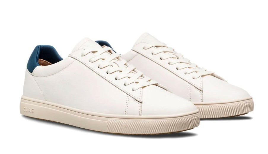 Men * | Clae Bradley Off Leather Ocean Unique White