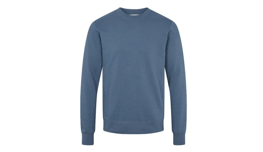 Clothing * | By Garment Makers The Organic Sweatshirt Fire Sale Blue