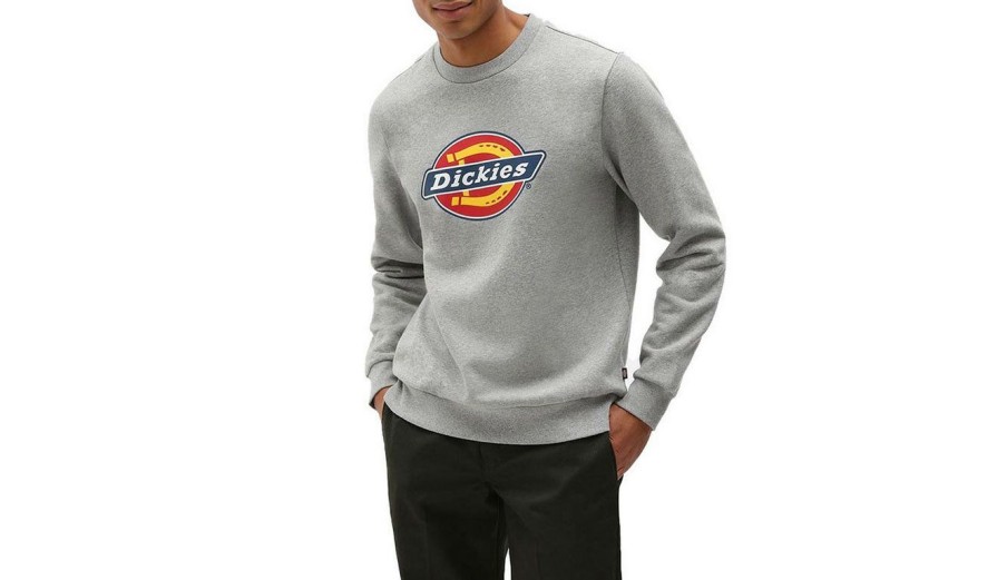 Clothing * | Dickies Icon Logo Sweatshirt Best Price Grey