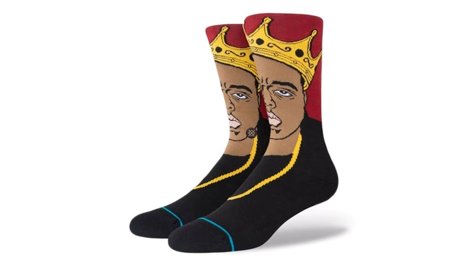 Clothing * | Stance The Notorious Big Biggie Resurrected Crew Sock Large Choice Brown