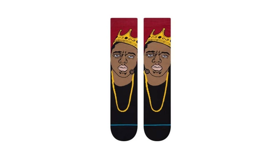 Clothing * | Stance The Notorious Big Biggie Resurrected Crew Sock Large Choice Brown