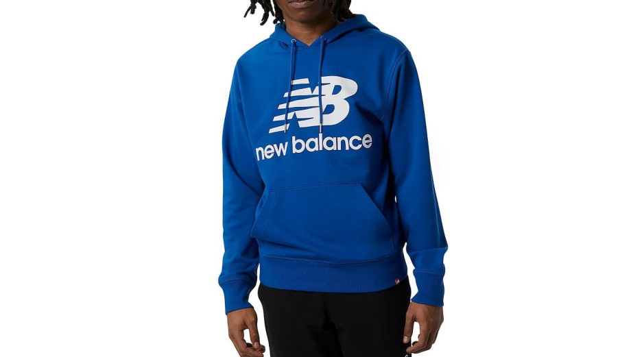 Clothing * | New Balance Essentials Pullover Hoodie Less Expensive Blue