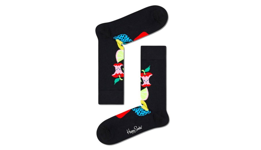 Clothing * | Happy Socks Fruit Stack Sock Clearance Black