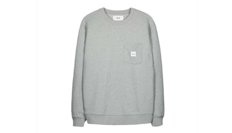 Clothing * | Makia Square Pocket Sweatshirt M Low Price Grey