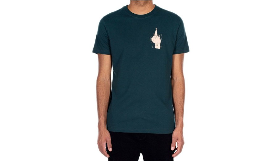 Clothing * | Iriedaily Palmistry Tee Nightforest Classical Green