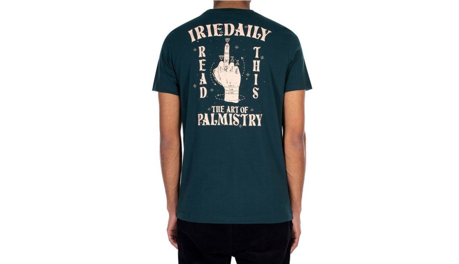 Clothing * | Iriedaily Palmistry Tee Nightforest Classical Green