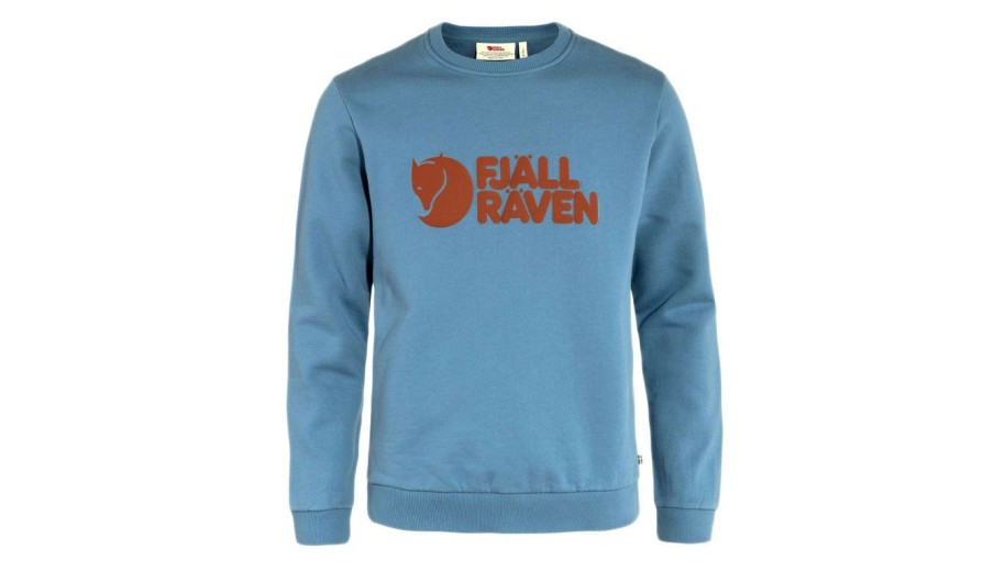 Clothing * | Fjallraven Logo Sweater M New Threads Blue