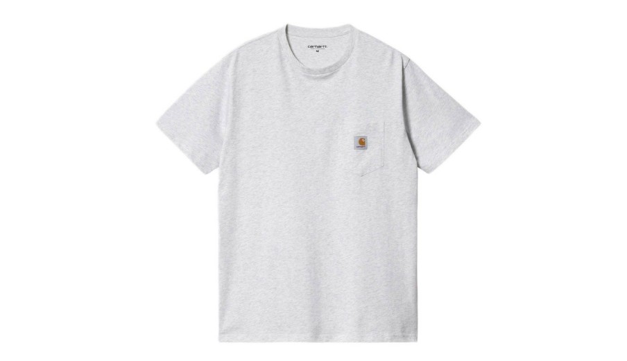 Clothing * | Carhartt Wip S/S Pocket T-Shirt Ash Heather Typical Style Grey