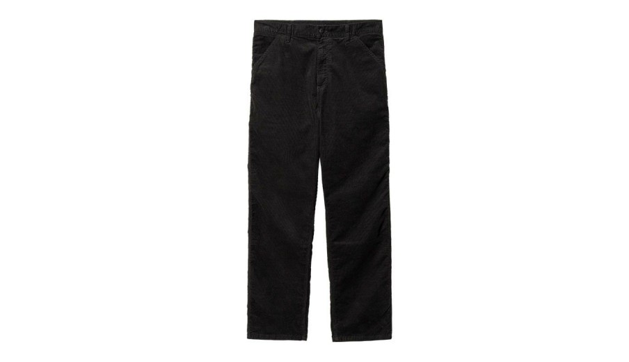 Clothing * | Carhartt Wip Single Knee Pant Rinsed Online Discount Black