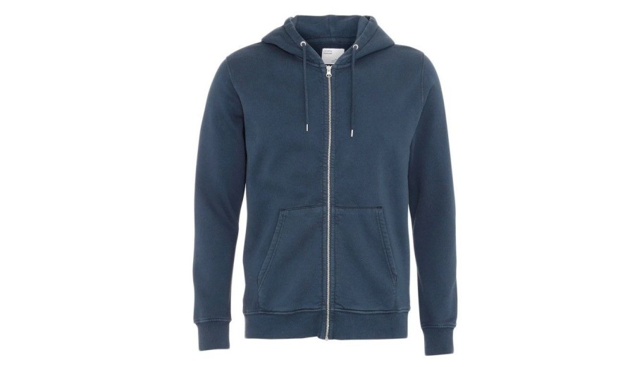 Clothing * | Colorful Standard Classic Organic Zip Hood Online Blue