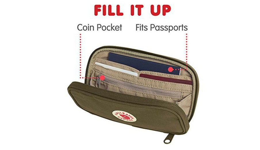 Bags * | Fjallraven Kanken Travel Wallet Black Fashion Grey