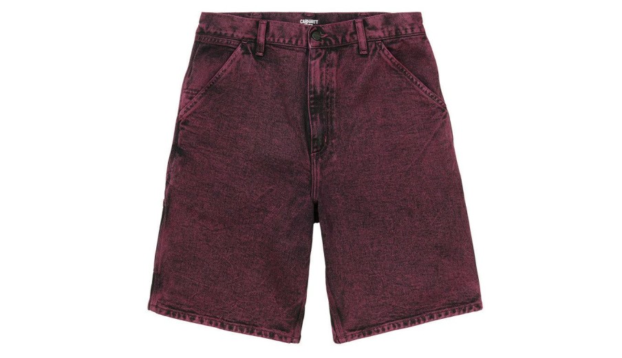 Clothing * | Carhartt Wip Ruck Single Knee Short Shiraz Hot Selling Burgundy