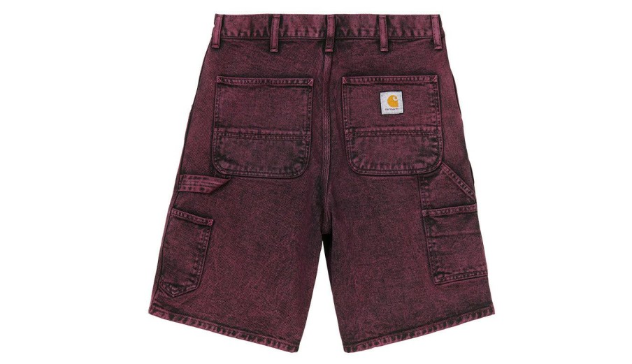 Clothing * | Carhartt Wip Ruck Single Knee Short Shiraz Hot Selling Burgundy