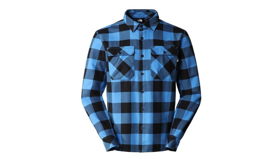 Clothing * | The North Face M Light Flannel Shirt Discount Sale Blue