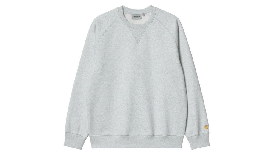 Clothing * | Carhartt Wip Chase Sweatshirt Ash Heather Wholesale Blue