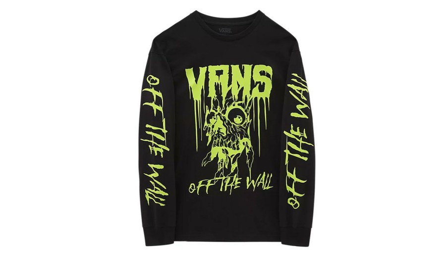 Clothing * | Vans Glaring Eyes Ls Tee Clearance Black