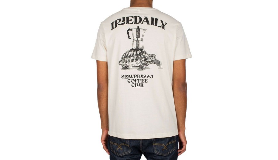 Clothing * | Iriedaily Slowpresso Tee Undyed Hot Sale White